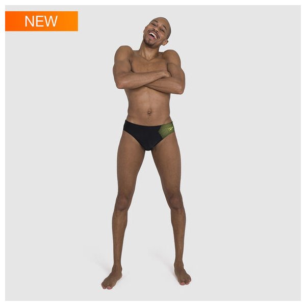 Kąpielówki męskie Tech Placement 7cm Trunks Speedo - tech black/fluo yellow