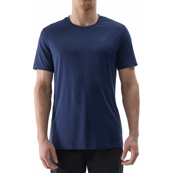 Koszulka męska 4FWSS24TFTSM599 4F - granat melanż