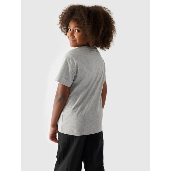 Koszulka dziewczęca TTSHF2332 4F - szary melanż