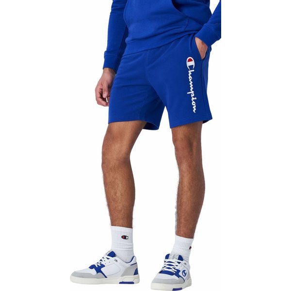 Spodenki męskie Script Logo Terry  Legacy Champion - niebieskie