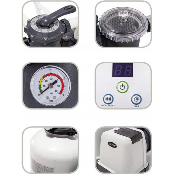 Pompa piaskowa do basenów 6000L/H + generator chloru Intex