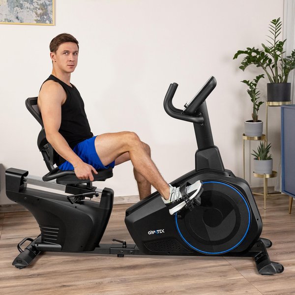 Rower poziomy elektromagnetyczny XBR6000 Gymtek - blue