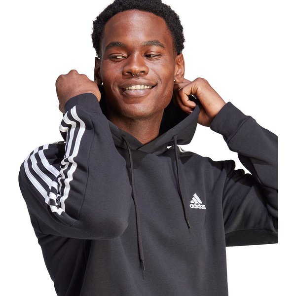 Bluza męska Essentials Fleece 3 Stripes Hoodie Adidas - czarny