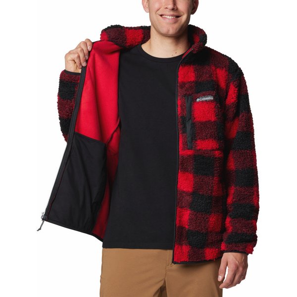 Polar męski Winter Pass Printed Fleece II Columbia - Mountain Red Check
