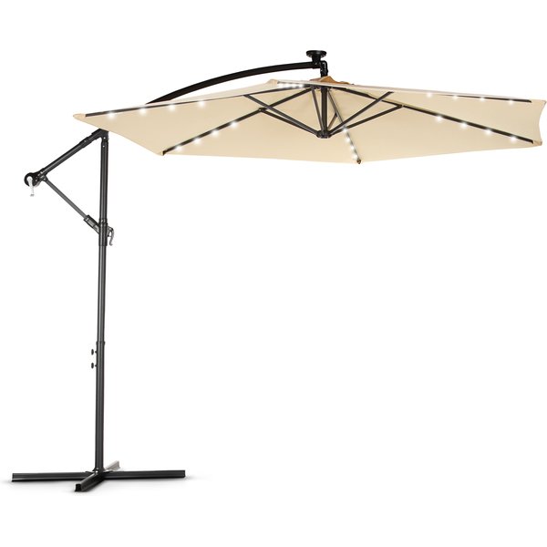 Parasol ogrodowy Modern LED 350cm Luverno - beżowy
