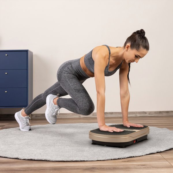 Platforma wibracyjna do ćwiczeń XP300 z pilotem Gymtek - gold