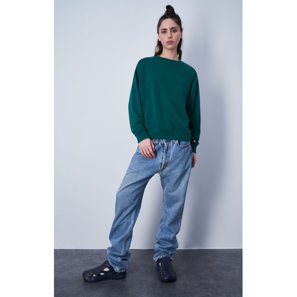 Bluza damska C Logo Relaxed Fit Lightweight Champion - morska zieleń