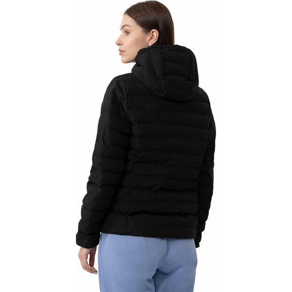 Kurtka puchowa damska 4FAW23TDJAF248 4F - głęboka czerń