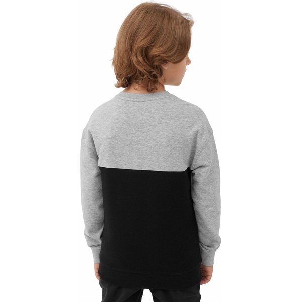 Bluza chłopięca 4FJAW23TSWSM630 4F - chłodny jasny szary melanż