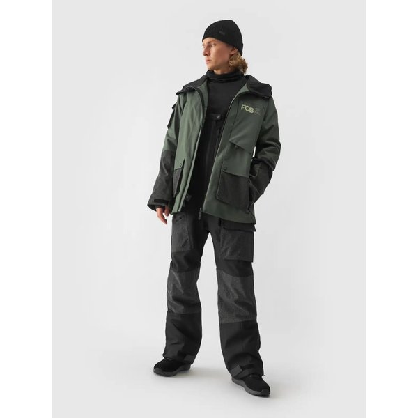 Kurtka snowboardowa męska TTJAM511 4F - khaki