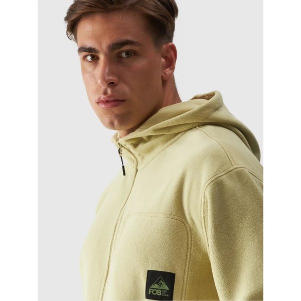 Bluza polarowa snowboardowa męska FOB TFLEM252 4F - oliwkowy