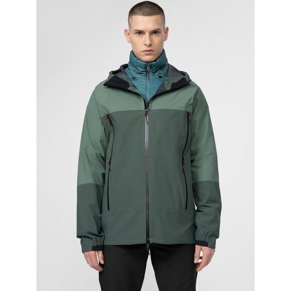 Kurtka męska H4L22 KUMT060 4F - ciemna zieleń