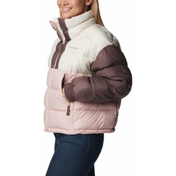 Kurtka puchowa damska Pike Lake II Cropped Columbia - Dusty Pink, Chalk, Basalt