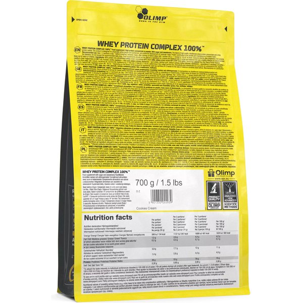 Whey Protein Complex 100% 700g biała czekolada z malinami Olimp