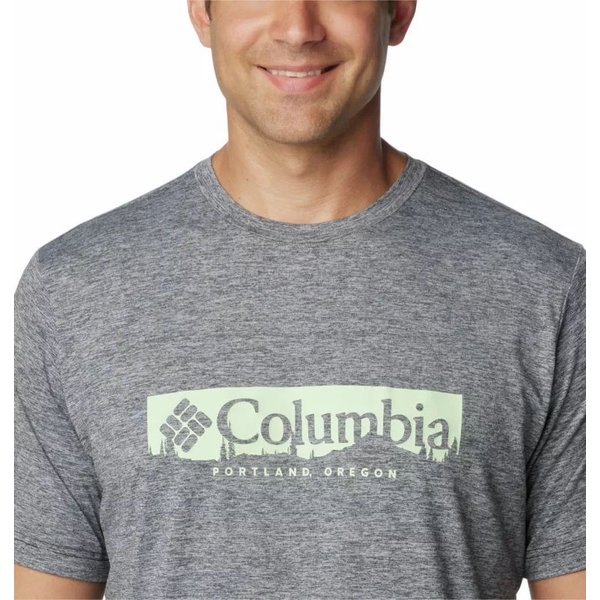 Koszulka męska Kwick Hike Graphic SS Tee Columbia - Black Heather 2