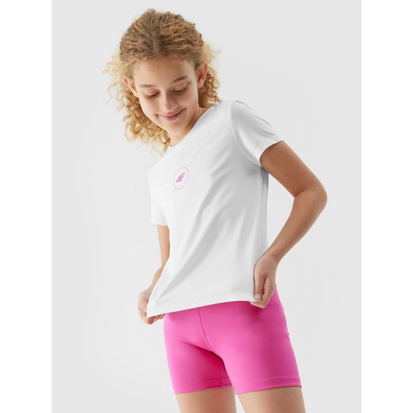 Spodenki dziewczęce 4FJAW23TFSHF287 4F - fuksja