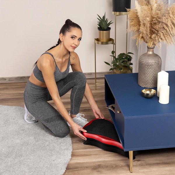 Platforma wibracyjna z pilotem Gymtek - czerwona