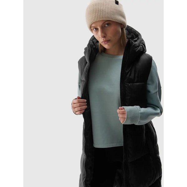 Kamizelka damska TVJAF143 4F - głęboka czerń