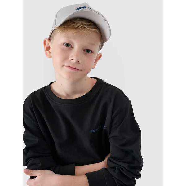 Longsleeve chłopięcy TLONM421 4F - głęboka czerń