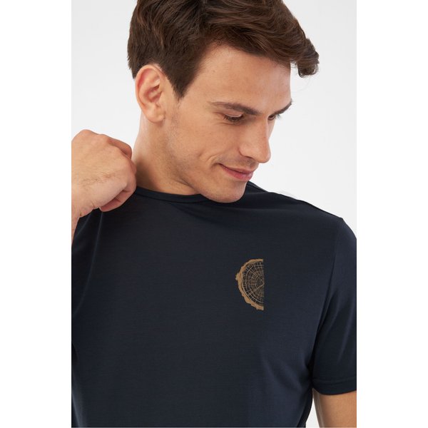 Koszulka męska Rune Bamboo Man Viking - granatowy