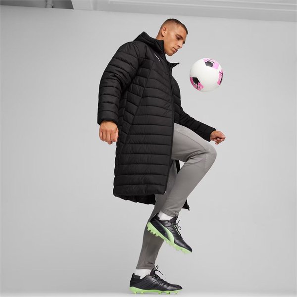 Płaszcz puchowy męski Team Final Bench Puma - czarny