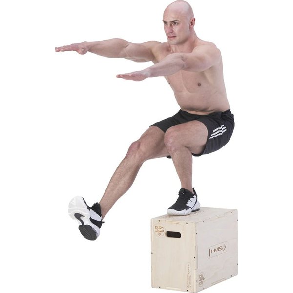 Skrzynia plyometryczna drewniana, crossfit DSCO4 HMS