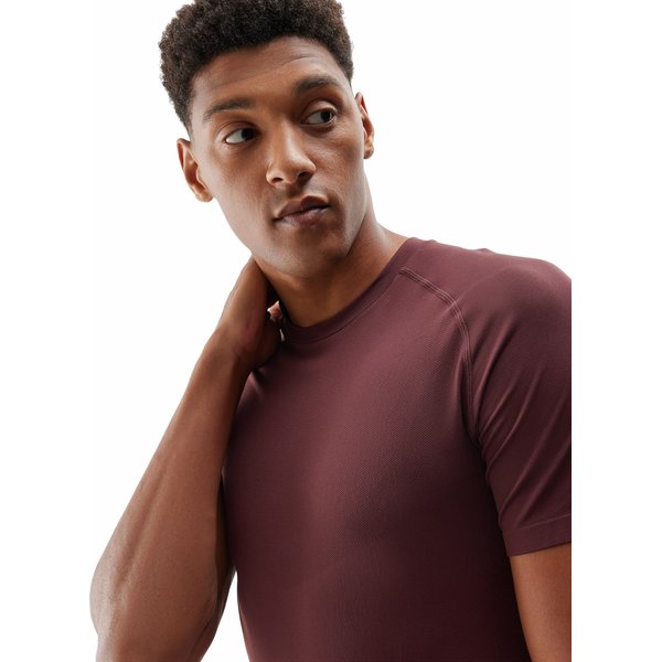 Koszulka męska 4FAW23TFTSM435 4F - ciemny czerwony