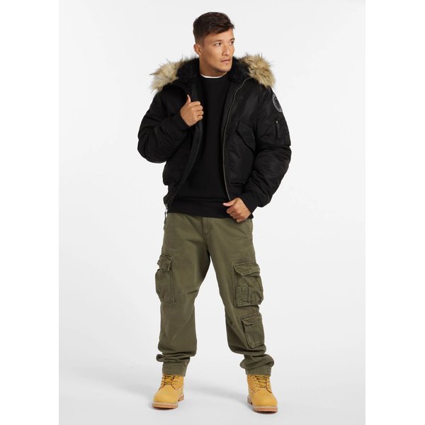 Kurtka męska Harvest Hooded Bomber Jacket Pitbull West Coast - black