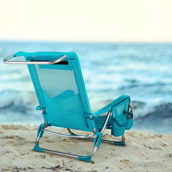 Krzesło plażowe z funkcją leżaka Sun Flex 2w1 Outtec - turkusowe