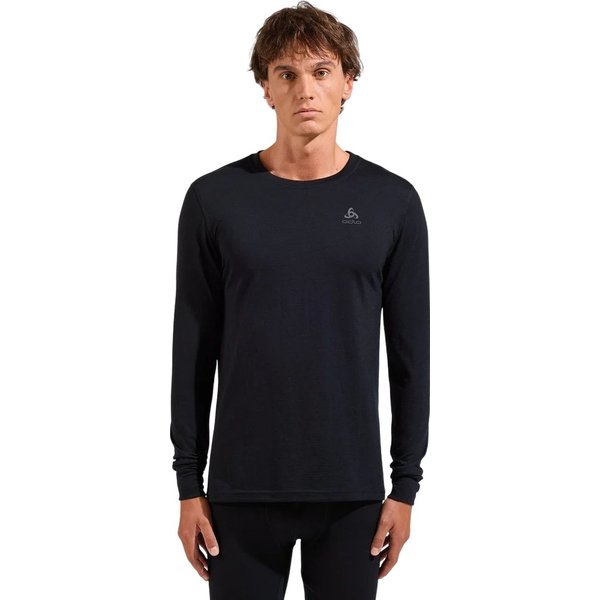 Longsleeve termoaktywny męski The Natural Merino 200 Crew Neck Base Lyer Odlo - black