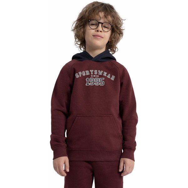 Bluza chłopięca 4FJAW23TSWSM651 4F - burgund