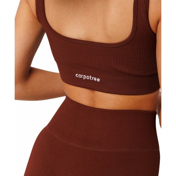 Biustonosz bezszwowy damski Rib Seamless Carpatree - burrant brown