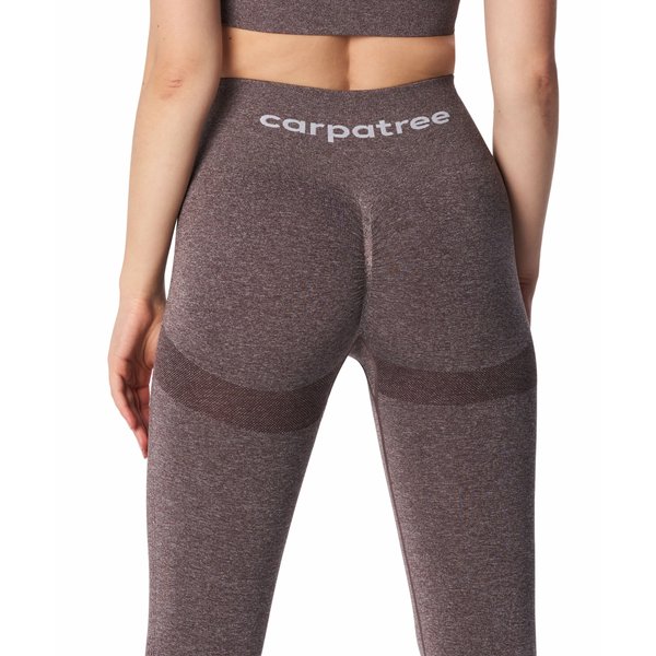 Legginsy bezszwowe damskie Allure Carpatree - Brown Melange