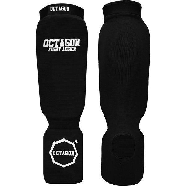 Ochraniacze piszczeli na goleń i stopę Basic Octagon - black