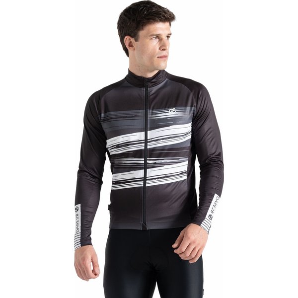 Longsleeve rowerowy męski AEP Revolving Dare2B - Black Tread Print