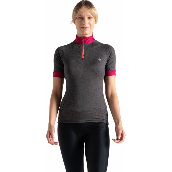 Koszulka rowerowa damska Pedal Through It II Dare2B - Black Marl