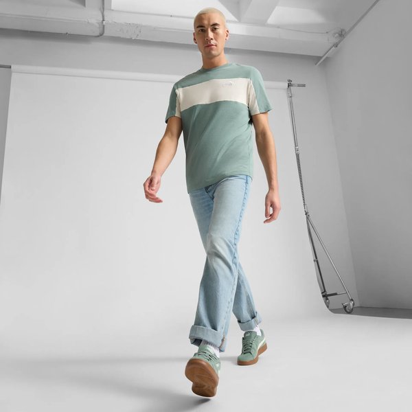 Koszulka męska Ess Block Tee Puma - Green Moon