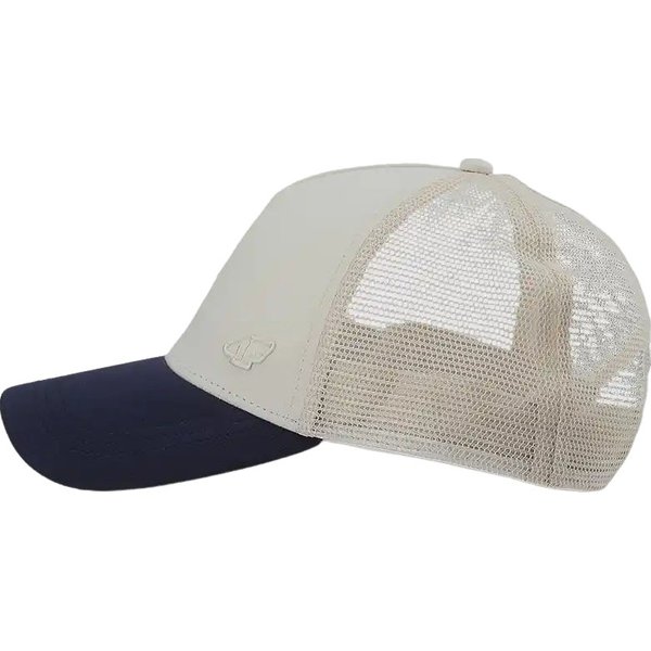 Czapka z daszkiem ACABU401 4F - beżowy/granatowy