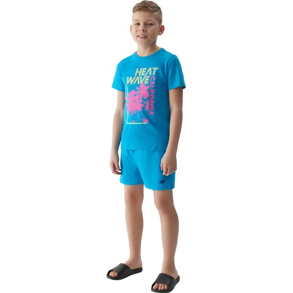 Koszulka chłopięca 4FJWSS24TTSHM1137 4F - niebieski