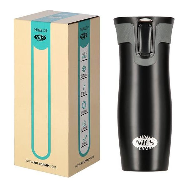 Kubek termiczny NCC03 420ml Nils Camp - black