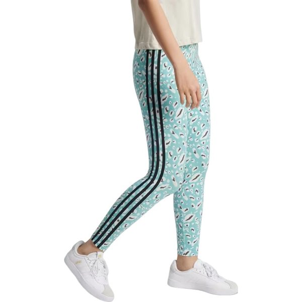 Legginsy damskie Essentials 3-Stripes Animal Print Adidas - Multicolor/Black