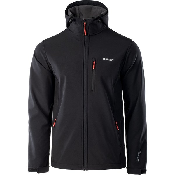 Softshell męski Caen Hi-Tec - black/spicy orange