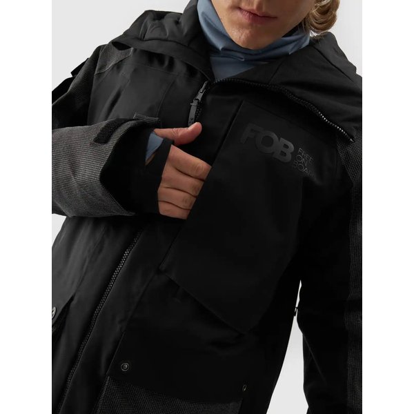 Kurtka snowboardowa męska TTJAM511 4F - głęboka czerń
