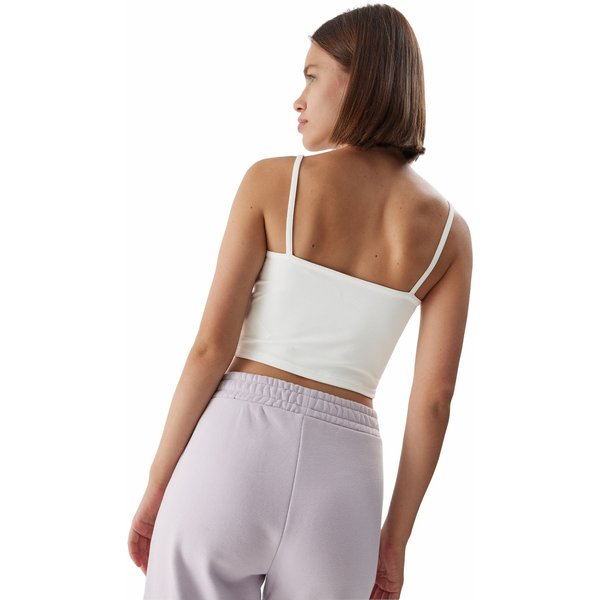 Top damski 4FAW23TTSHF0905 4F - kremowy