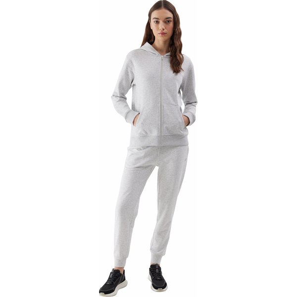 Bluza damska 4FWSS24TSWSF0956 4F - chłodny jasny szary melanż