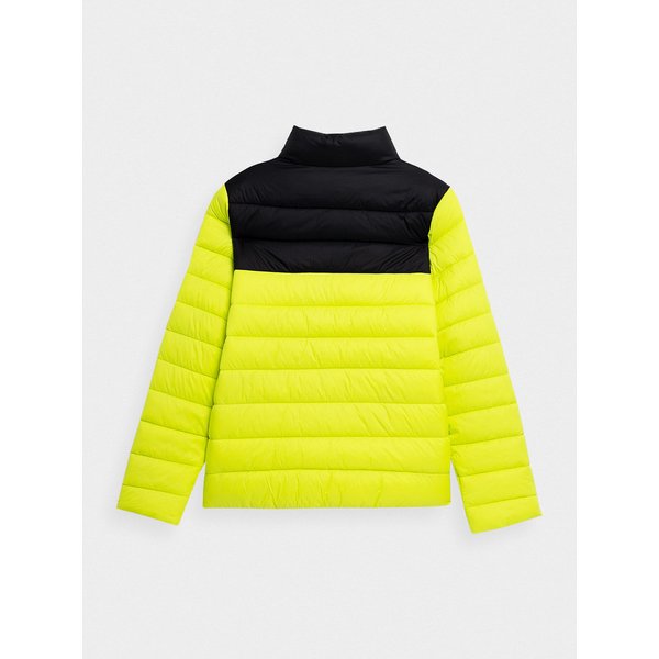 Kurtka puchowa chłopięca 4FJSS23TDJAM077 4F - soczysta zieleń