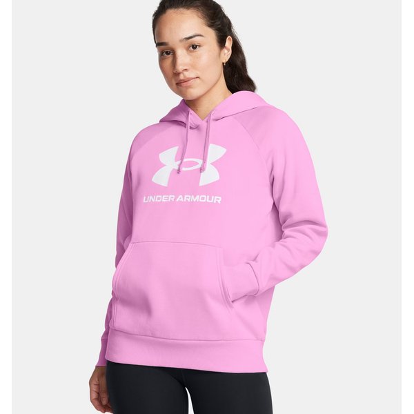 Bluza damska Rival Fleece Big Logo Under Armour - Stellar Pink/White