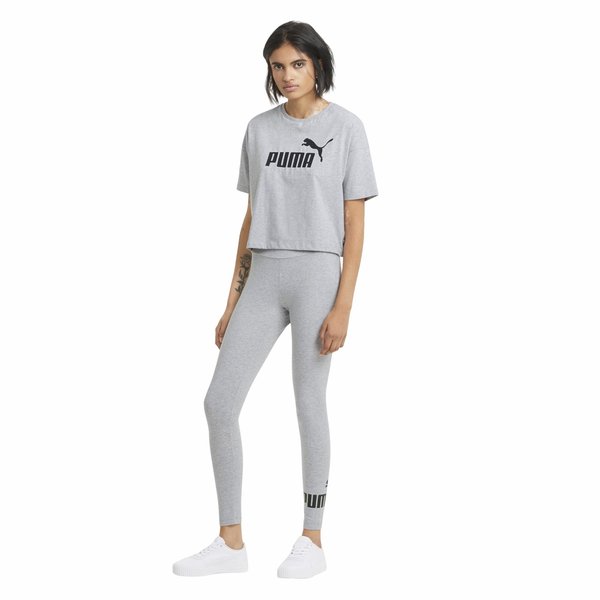 Legginsy damskie Essentials Logo Tights Puma - Light Gray Heather