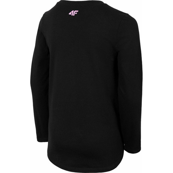 Longsleeve dziewczęcy HJL22 JTSDL002 4F - czarna