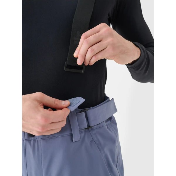 Spodnie narciarskie męskie na szelkach TFTRM0756 4F - denim